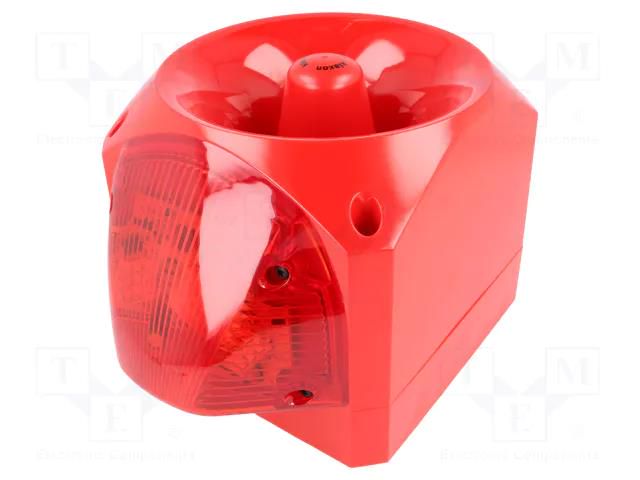 Signaller: lighting-sound; 24VDC; LED; red; IP66; 116dB; ABS KLAXON SIGNALS PNV-0006