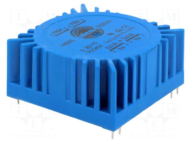 Transformer: encapsulated; 10VA; 115VAC,230VAC; 7V; 7V; 714mA TALEMA 70040K