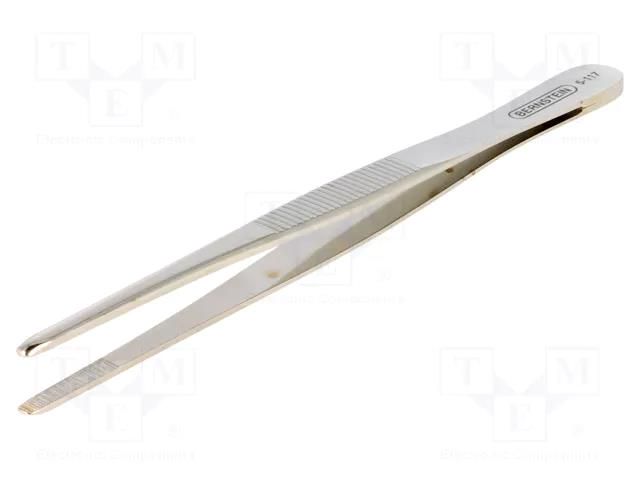 Tweezers; Blade tip shape: rounded; Tweezers len: 145mm; 25g BERNSTEIN BRN-5-117