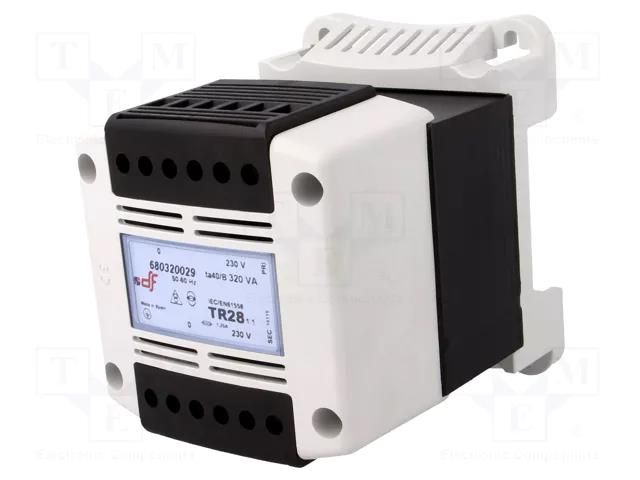 Transformer: mains; 320VA; 230VAC; 230V; Leads: terminal block DF ELECTRIC DF-680320029