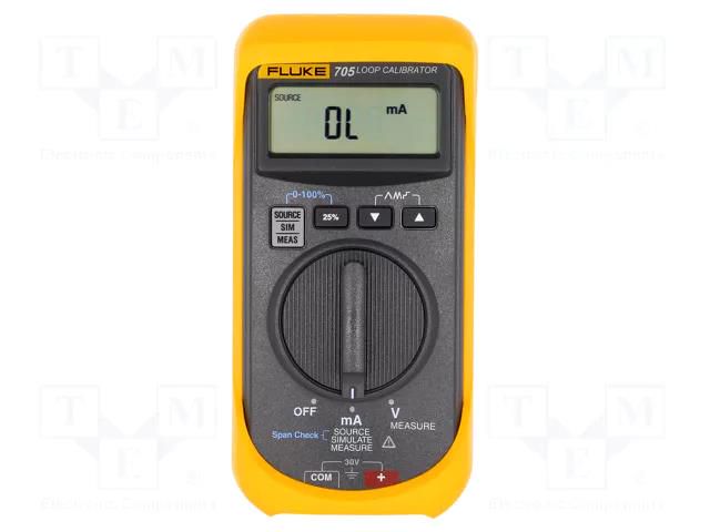 Meter: calibrator; loop; VDC: 1mV÷28V; I DC: 0.001÷24mA FLUKE FLK-705