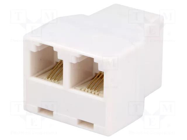 Splitter; 6p4c; RJ11 socket,RJ11 socket x2 NINIGI TEL-0036