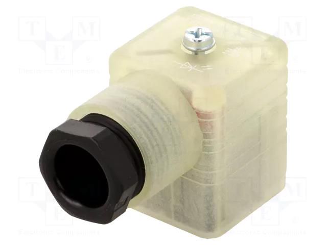 Connector: valve connector; plug; form A; 18mm; female; PIN: 3; 8A HIRSCHMANN GDML2011L230VRYESW