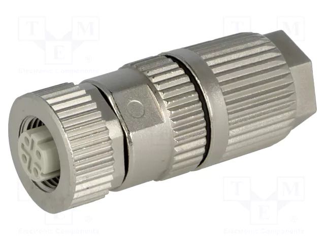 Connector: M12; plug; PIN: 4; female; HARAX; 32V; straight; IP67; IDC HARTING 21032812405