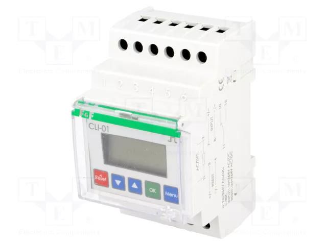 Counter: electronical; LCD; pulses; 99999999; SPDT; 250VAC/8A; IP20 F&F CLI-01