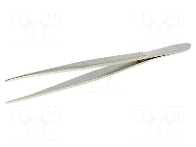 Tweezers; 120mm; Blades: elongated; Blade tip shape: rounded DONAU ELEKTRONIK D-PZ1