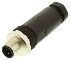 SENSOR CONNECTOR, M12, PLUG, 4POS, CABLE BS 8141-0/PG9