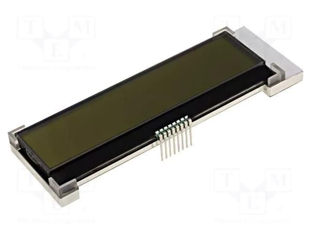 Display: LCD; alphanumeric; COG,FSTN Positive; 20x2; LED; PIN: 8 RAYSTAR OPTRONICS RX2002A-FHW-TS