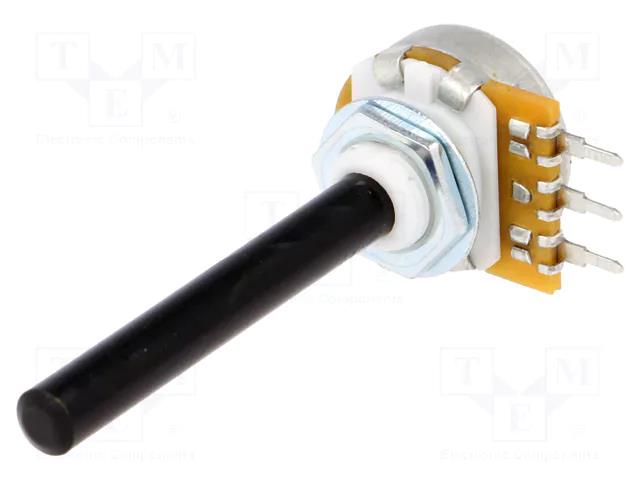 Potentiometer: shaft; single turn; 10kΩ; ±20%; 0.4W; linear; 6mm OMEG PC20BU-10K-LIN