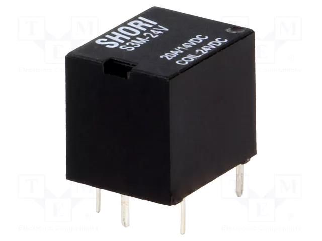 Relay: electromagnetic; SPDT; Ucoil: 24VDC; Icontacts max: 20A SHORI ELECTRIC S3M-24-1C