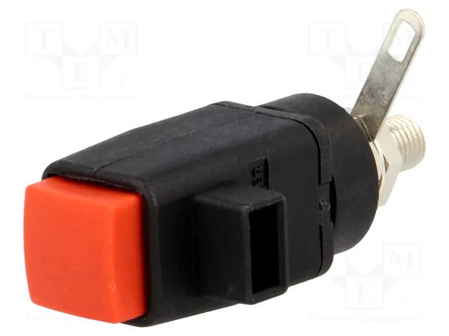 Laboratory clamp; red; 300VDC; 16A; screw,spring clamp; nickel SCHÜTZINGER SDK800-RT