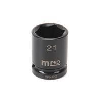 IMPACT SOCKET, 21MM, DRIVE, CR-MO MP12-CRMO21