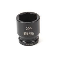 IMPACT SOCKET, 24MM, DRIVE, CR-MO MP12-CRMO24