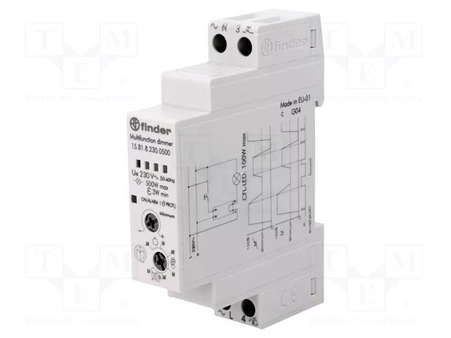 Relay: installation; for DIN rail mounting; 15.81; -10÷50°C; IP20 FINDER 15.81.8.230.0500