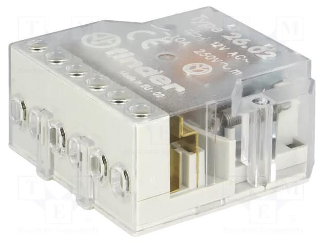 Relay: installation; bistable,impulse; NO x2; Ucoil: 12VAC; 26.02 FINDER 26.02.8.012.0000