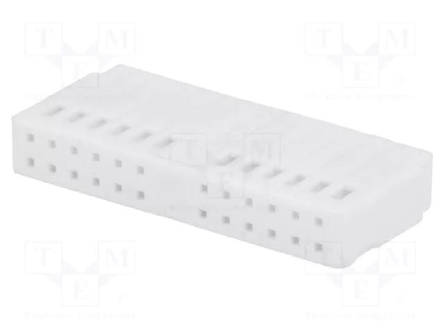 Connector housing; socket; Quadlock; PIN: 24; white 4CARMEDIA 770040