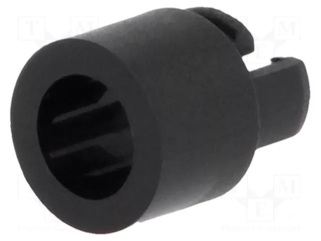 LED holder; 5mm; one-piece; black; UL94V-2; L: 10.3mm; polyamide FIX&FASTEN FIX-LED5-14