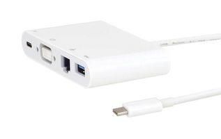 ADAPTER, USB3.1TYPE C TO HUB, USB TYPE A USBHUBVGAMF