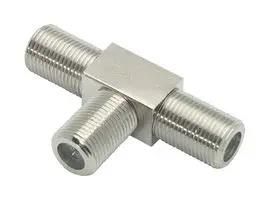 RF TEE ADAPTER, F JACK-JACK/JACK, 75OHM BA132