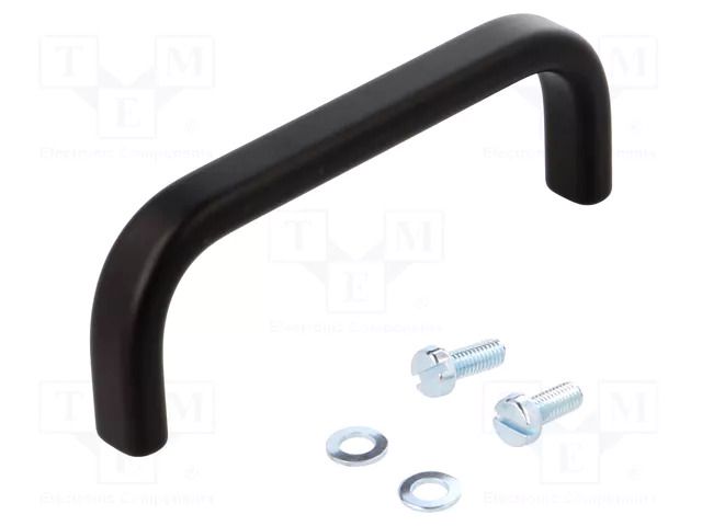 Holder; aluminium; black; H: 39mm; L: 108mm; W: 12mm; handle MENTOR MR-3277.1003