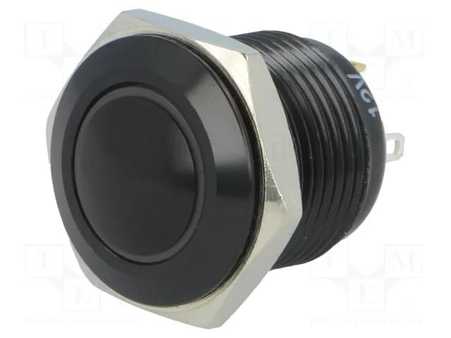 Switch: vandal resistant; Pos: 2; SPST-NO; 2A/36VDC; IP65; OFF-(ON) ONPOW V16-10N-12G-A