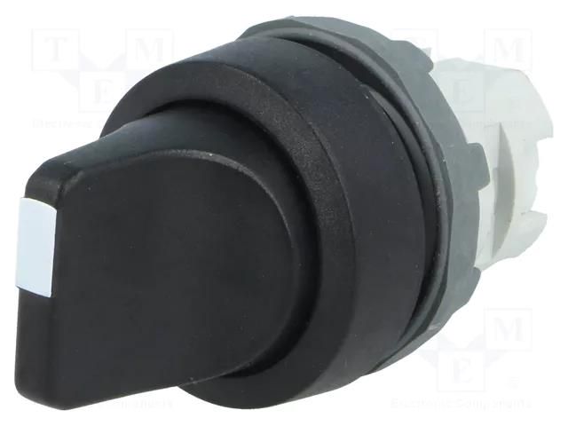 Switch: rotary; 22mm; Stabl.pos: 2; black; none; IP66; prominent ABB M3SS3-10B