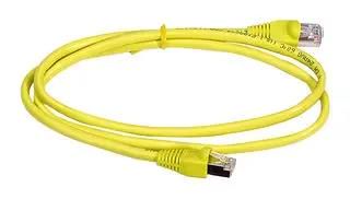 PATCH LEAD, CAT5E, STP, YELLOW, 1M 1962-1Y