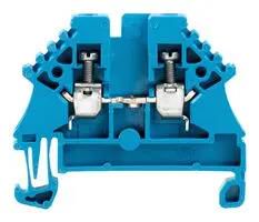 TERMINAL BLOCK, DIN RAIL, 2POS, 12AWG 102008 WDU2.5 BLUE