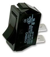 ROCKER SWITCH, SPST, BLACK C1500VQASG