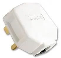 PLUG, 13A, RUBBER, WHITE PF133WHI
