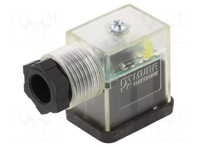 Connector: valve connector; plug; form B; 10mm; female; PIN: 3; 110V MURR ELEKTRONIK 7000-29645-0000000