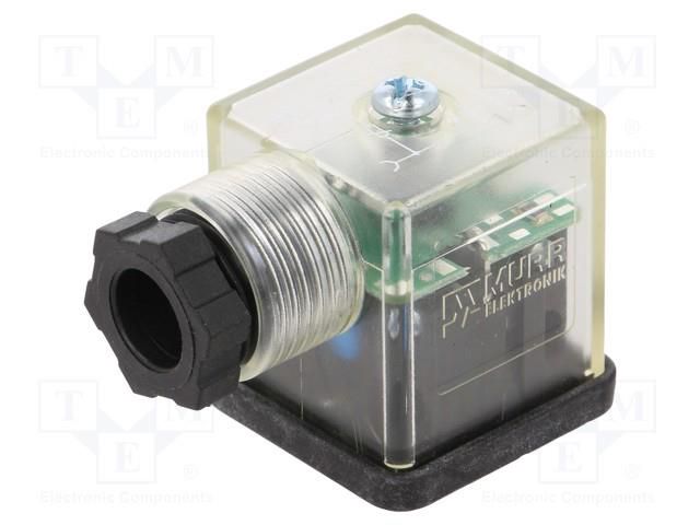 Connector: valve connector; plug; form A; 18mm; female; PIN: 3; 110V MURR ELEKTRONIK 7000-29085-0000000