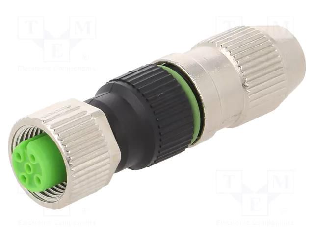 Connector: M12; plug; PIN: 4; female; A code-DeviceNet / CANopen MURR ELEKTRONIK 7000-12601-0000000