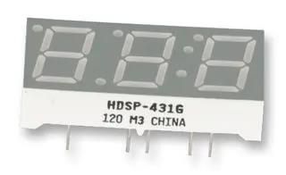CLOCK MODULE, 0.4, 3-DIGIT, GREEN, CC HDSP-433G