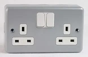 SOCKET, SURFACE, 13A, 2GANG K2946ALM