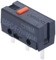 MICROSWITCH, SPST-NO, 0.001A, 6VDC D2FC-F-7N(60M)(STD)