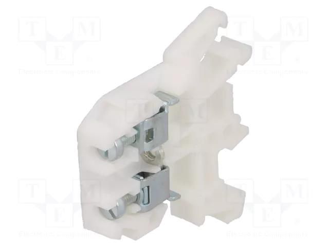 Splice terminal: rail; 32A; 690V; screw terminal; white; polyamide POKÓJ ZUG-G4-WH