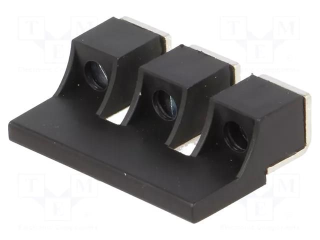 Screw bridge; black; ways: 3 POKÓJ ZKN-10-3-BK