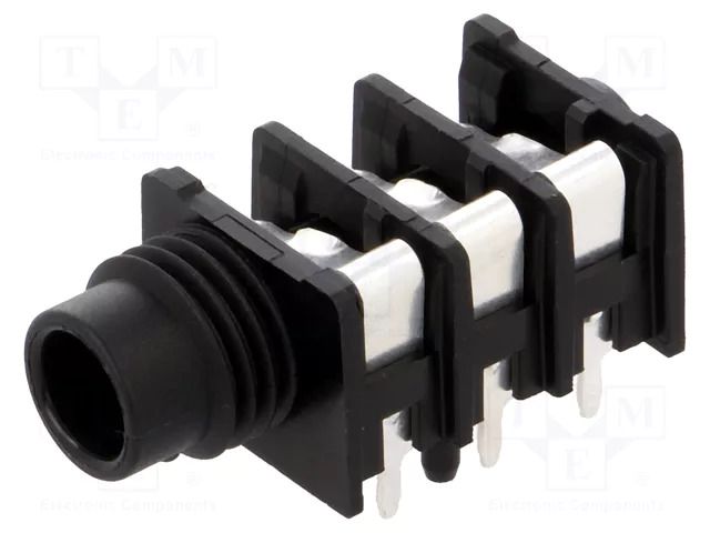 Connector: Jack 6,3mm; socket; female; ways: 3; angled 90°; THT NEUTRIK NTR-NRJ6HH