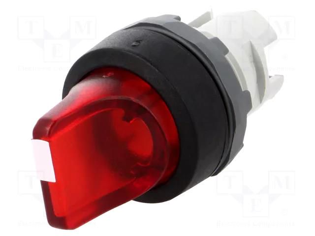 Switch: rotary; 22mm; Stabl.pos: 2; red; MLB-1; IP66; prominent; M3S ABB M3SS7-11R