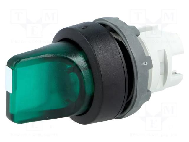 Switch: rotary; 22mm; Stabl.pos: 2; green; MLB-1; IP66; prominent ABB M3SS7-11G