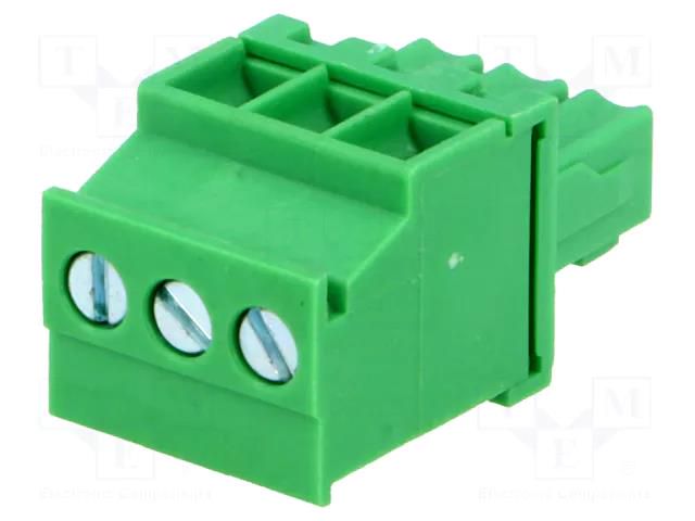 Connector: pluggable terminal block; plug; female; 8A; 300V; green ADAM TECH EB5A-03-A