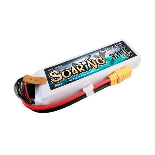 Gens ace G-Tech Soaring 3300mAh 14.8V 30C 4S1P Lipo Battery, Gens ace GEA334S30X9GT