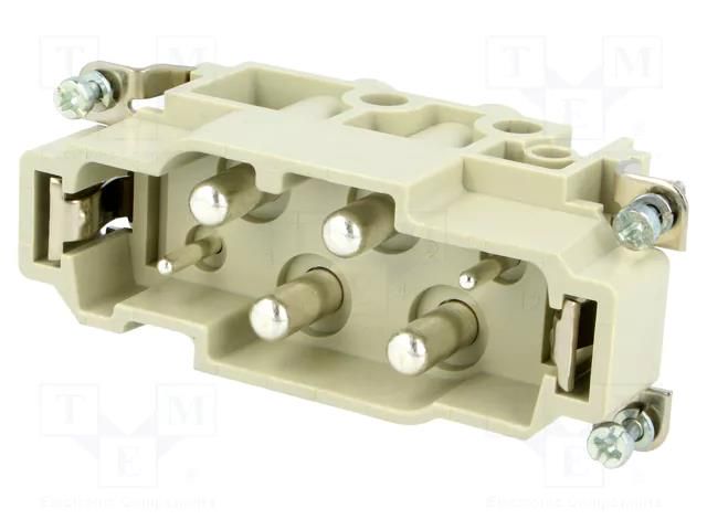 Connector: HDC; contact insert; male; Han-Com®,Han® K; PIN: 6(4+2) HARTING 09380062601