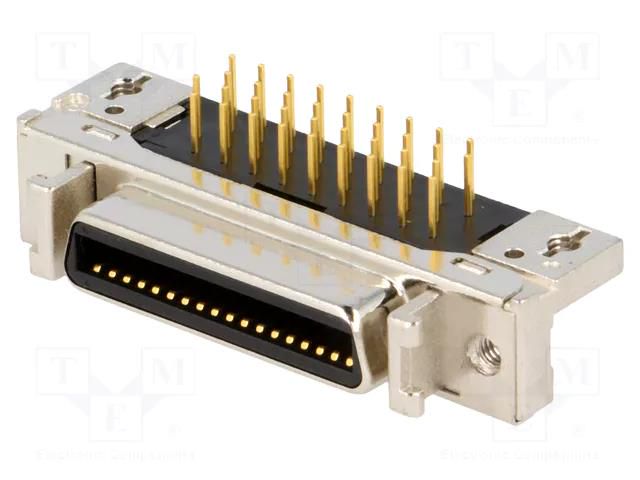 Connector: MDR; PIN: 36; shielded; Locking: latch; socket; female 3M 10236-5212PL