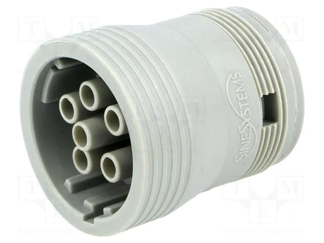 Connector: wire-wire; terminals, size 12; plug; female; AHD; PIN: 6 AMPHENOL AHD16-6-12S