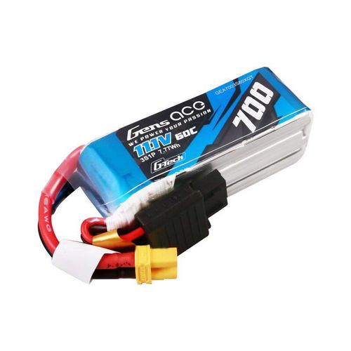 Gens ace G-Tech 700mAh 11.1V 60C 3S1P Lipo Battery Pack, Gens ace GEA7003S60XGT