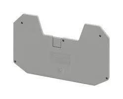 END COVER, 90.6 X 2.2 X 51.4MM, GREY 1329517