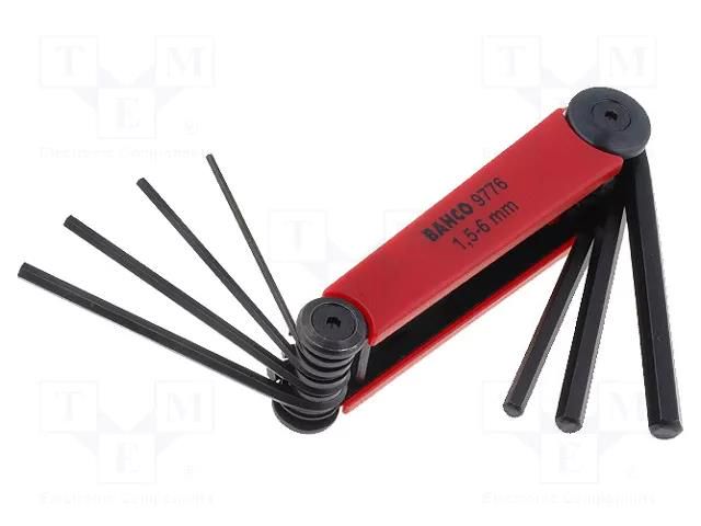 Wrench-set; hex key; Chrom-vanadium steel BAHCO SA.BE9776