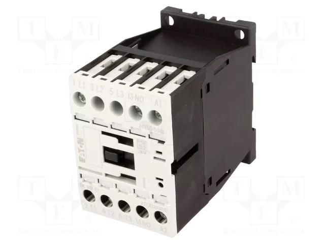 Contactor: 3-pole; NO x3; Auxiliary contacts: NO; 24VAC; 9A; DILM9 EATON ELECTRIC DILM9-10-24VAC